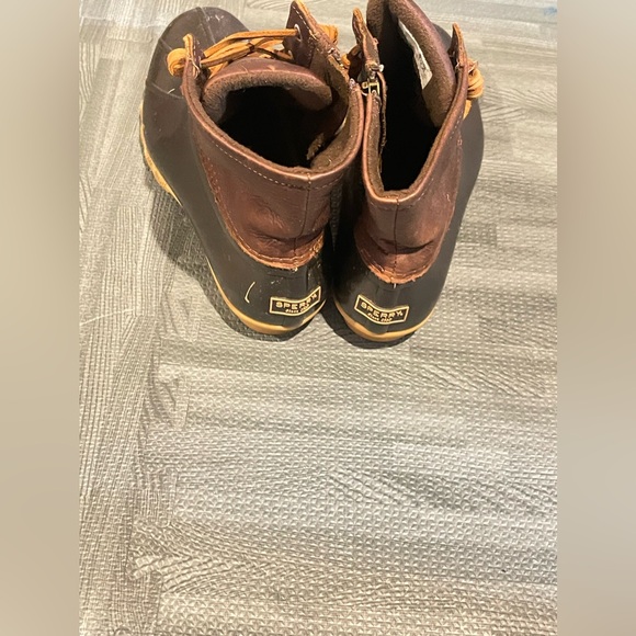 Sperry Brown Rain Boots- gently used - Picture 3 of 3